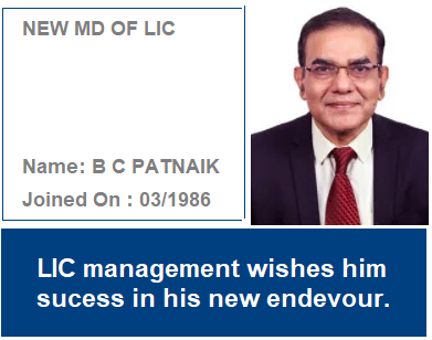 B C Patnaik takes charge as MD of LIC of India –